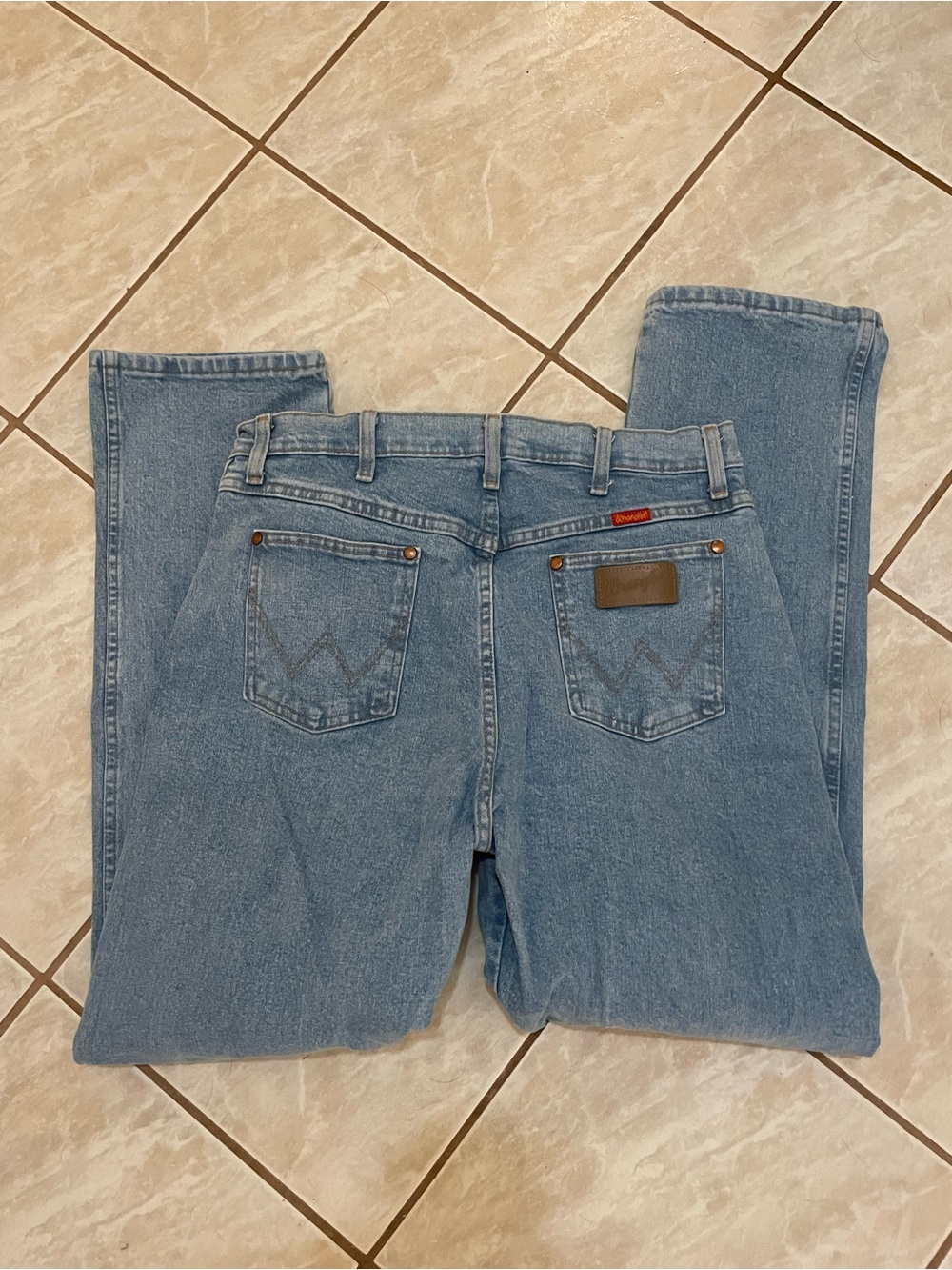 Wrangler Light Wash Straight Leg Jeans
